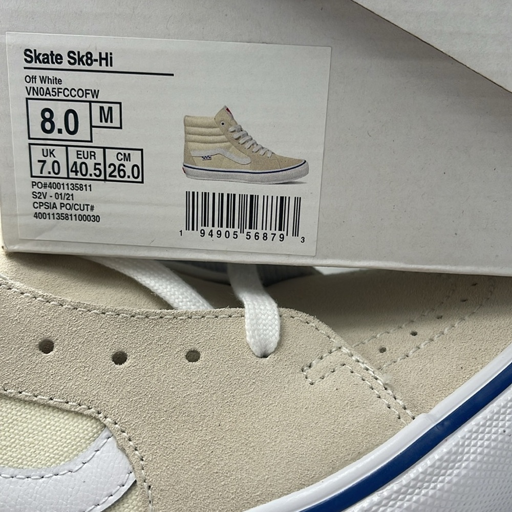 Vans Skate Sk8-Hi Sneakers in Off White - Picture 16 of 16